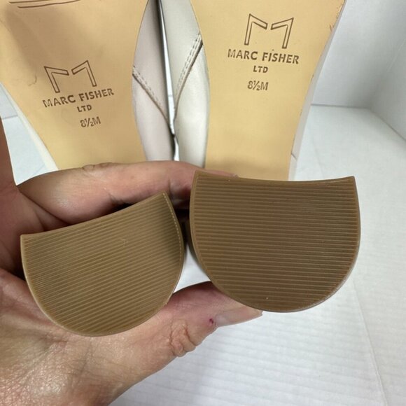 Marc Fisher Women's 8.5M MLulani Leather Ankle Boot Cream EUC - Picture 14 of 16